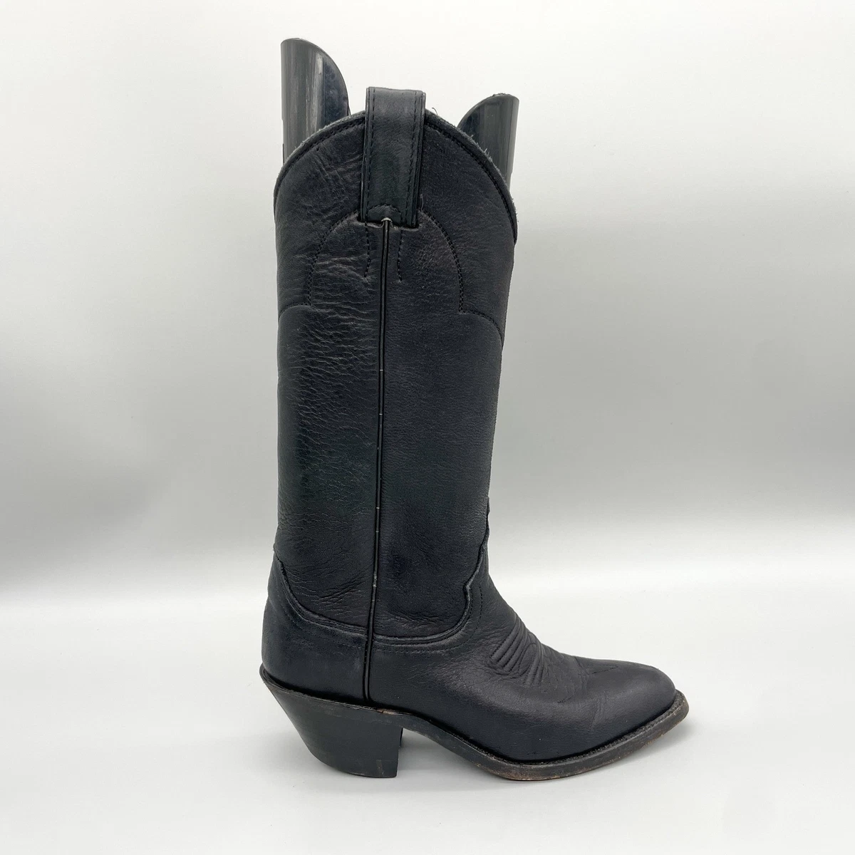 Justin L4903 Black London Calf Snip Toe Western Riding Ranch Classic Boot 8.5B Justin Boots Black Pointed Toe Boots for Women for sale | eBay main image 3