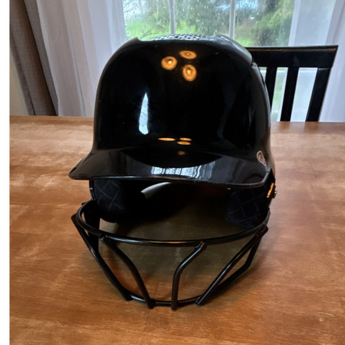 EvoShield Full Face Baseball Helmet Black with Face Guard NOCSAE Certified