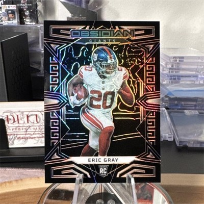 2023 Panini Obsidian Eric Gray #176 Electric Etch Orange /49 Rookie Giants