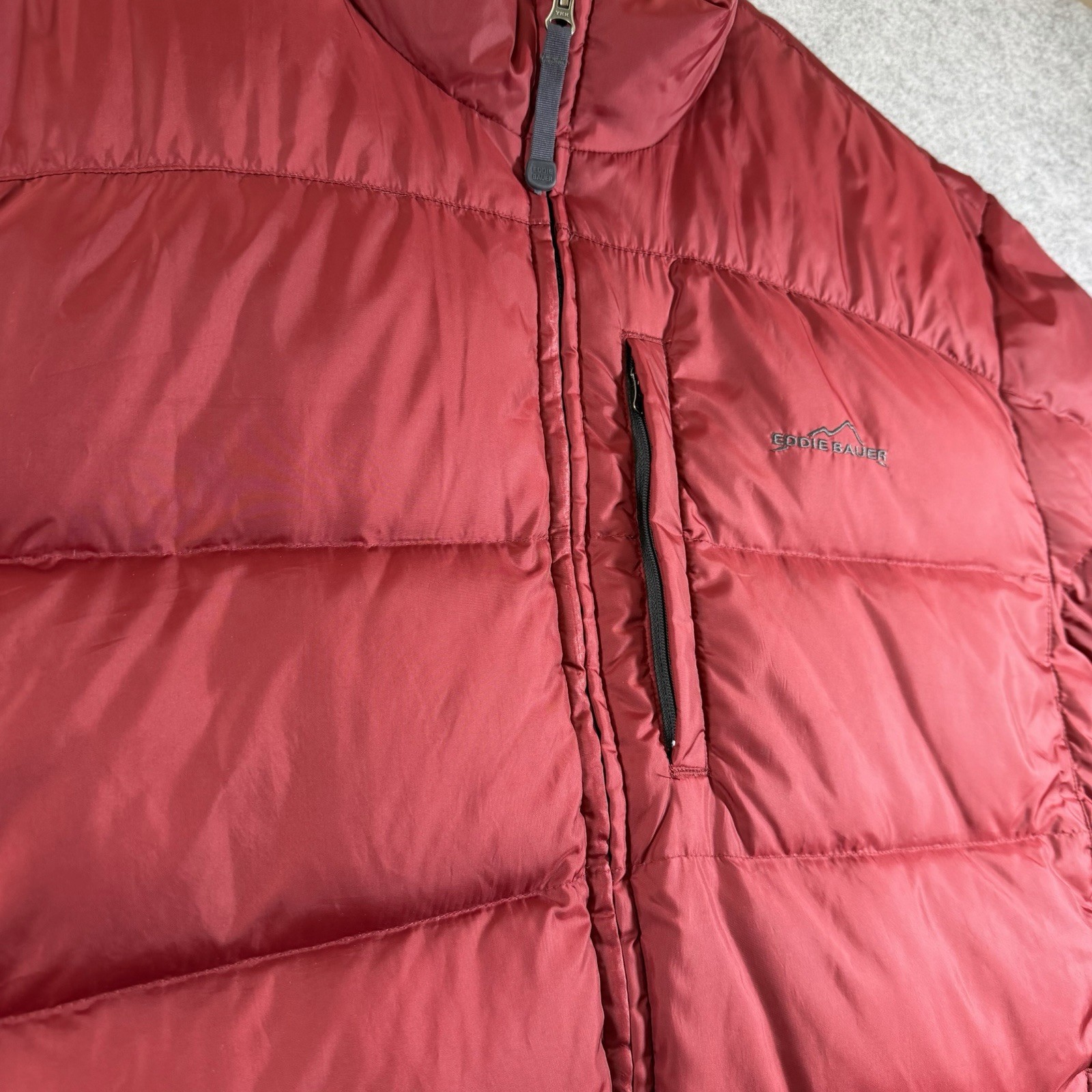Eddie Bauer Premium 650 Goose Down Puffer Jacket Mens 2XL Maroon Heavy Duty Coat thumbnail 12