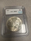 1923 Peace Silver Dollar MS63 ICG 90% Silver Slabbed with Slight Toning US Coin
