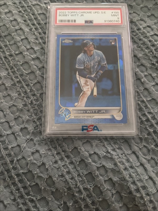 2022 Topps Chrome Update Sapphire Edition - Bobby Witt Jr. #US100 (RC) PSA 9 MT