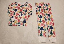 NWT Old Navy Christmas Tree Print Pajamas PJs 2PC Unisex Kids