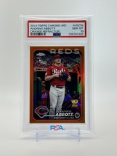 2024 Topps Chrome Update - ANDREW  ABBOTT  Orange Refractor  /25  -  PSA 10