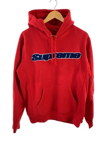 Felpa Supreme con cappuccio M cotone ROSSO usata