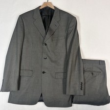 Jones New York Men  s Wool Suit 42L Houndstooth 3 Button Jacket Pants 34x31