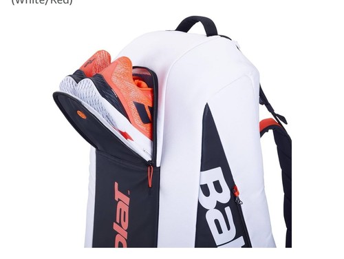 NEW Babolat Pure Strike 4th Gen Racquet Holder Tennis Bag (White/Red) - Picture 2 of 6