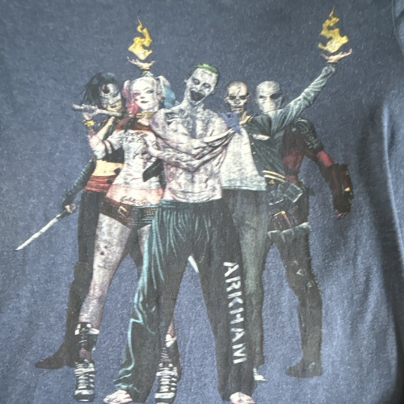Suicide Squad Harley Quinn DC Comics Blue Graphic Crew Neck Tee Men's M