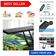 Adjustable Brightness 14W LED Aquarium Light with Sunrise Moonlight Settings