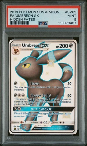 PSA 9 Umbreon Gx Hidden Fates Ultra Rare #SV69 2019 Hidden Fates 119970407