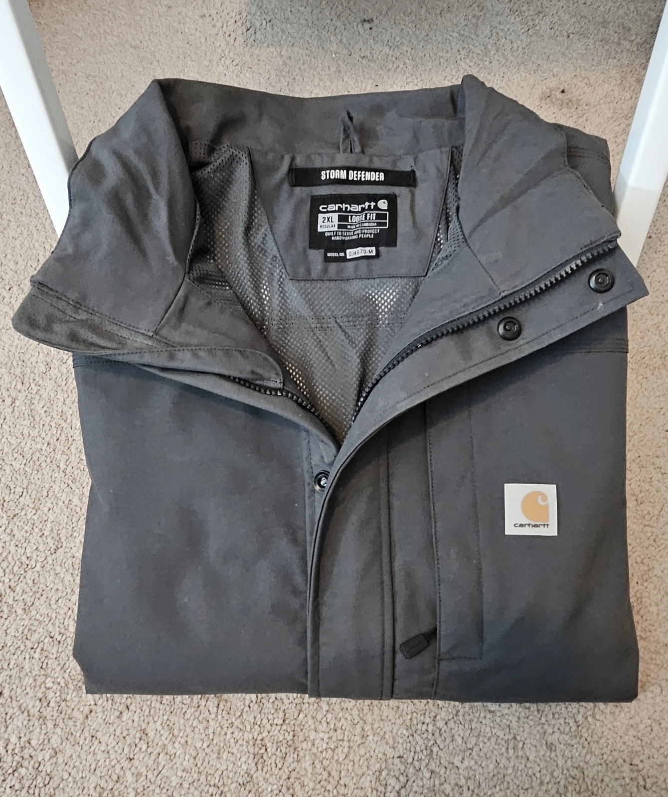 Carhartt Storm Defender Jacket Lightweight Relaxed Dark Grey Size 2XL NWOT
Opens in a new window or 