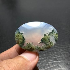 Moss Agate Cabochon 35x25x6mm High Quality 42 ct