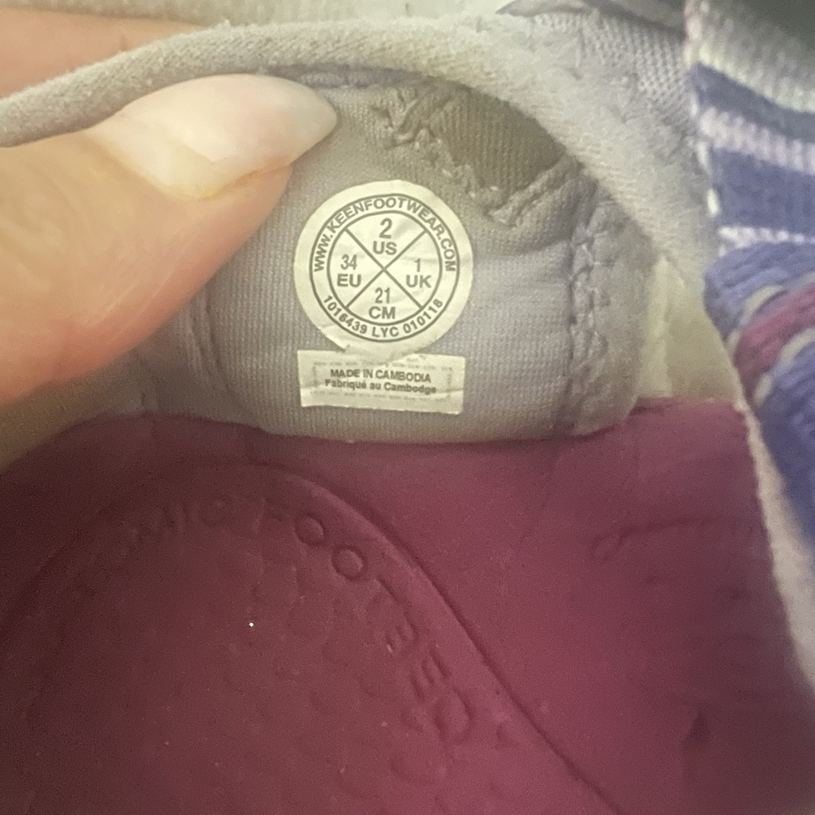 Sandali da pescatore Keen Seacamp II CNX bambino 2 scarpe da acqua a righe viola