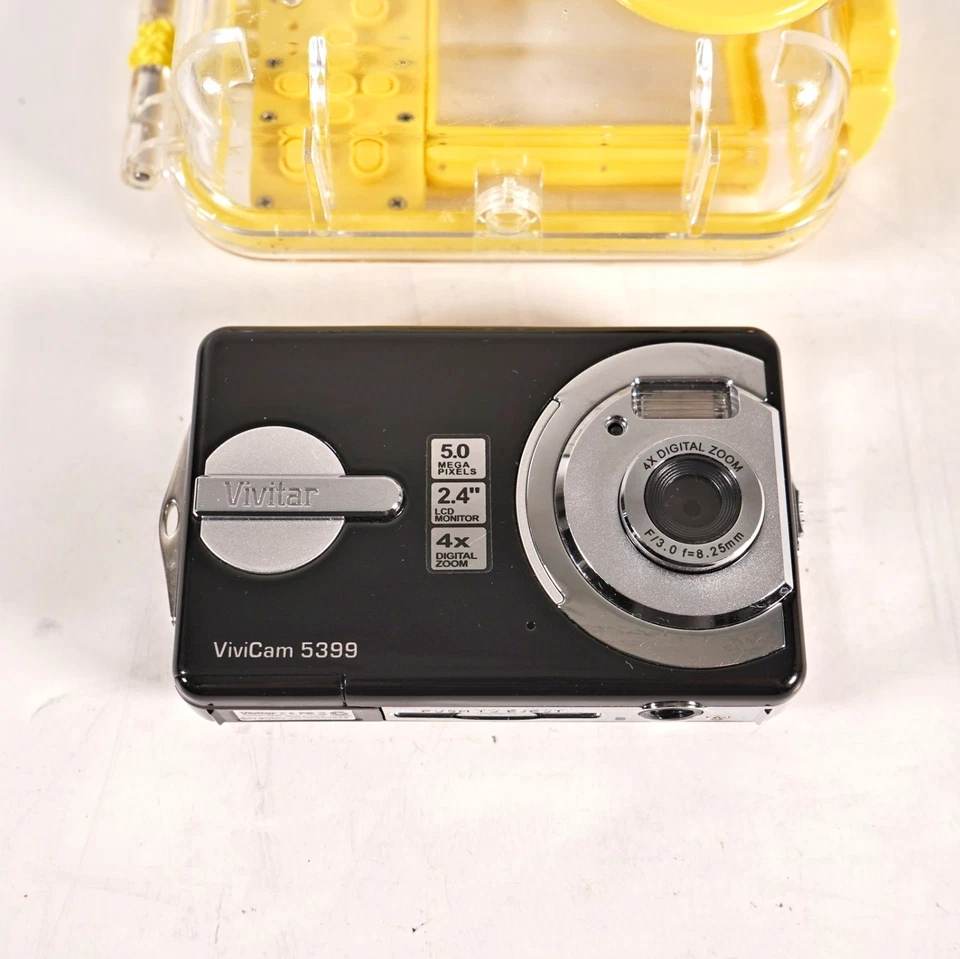 Vivitar ViviCam5399 Compact Digital Camera 5MP & Waterproof Case Used Tested VGC - Image 2 of 4