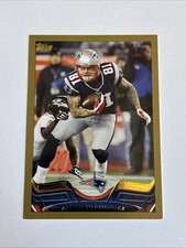 2013 Topps Aaron Hernandez gold #373 New England Patriots Football Card /2013