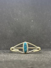 Native American Navajo king man Turquoise Sterling silver cuff Bracelet stamped