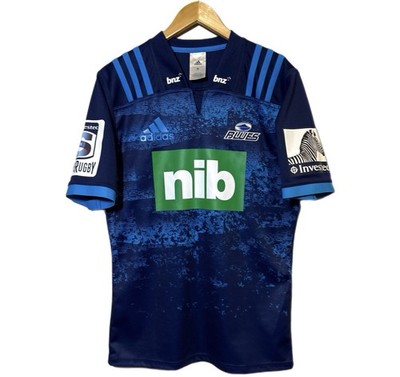 Adidas Auckland Blues Authentic Home Super Rugby Jersey New Zealand Shirt M Blue