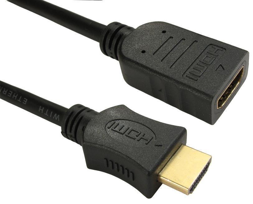 PRO SIGNAL - High Speed 4K UHD HDMI Lead with Ethernet, Male to Female, 5m Black