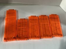 Lot of 5 Nerf N Strike Elite Dart Gun 12/10/18 Round Ammo Magazine Clips