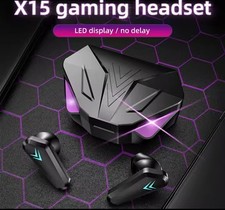 X15 TWS Wireless Bluetooth gamer Earbuds, LED Display, Noise Cancelling, Mic