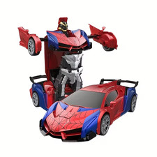 Transforming RC Car 360  Stunt Robot One-Click Change Lights Toy for Boys