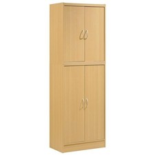 Pemberley Row Wood Beige Kitchen Pantry Rectangular 71.6" Unassembled