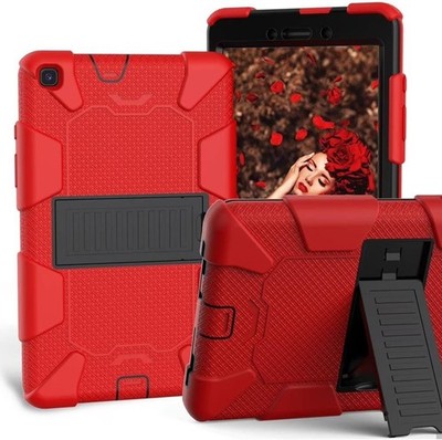 For Samsung Galaxy Tab A8 10.5 X200 Heavy Duty Silicone Defender Case Kickstand