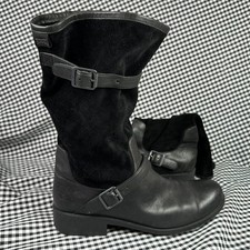 Stivali scamosciati CAMPER neri slouchy moto biker fibbia taglia EU 41 / donna 10