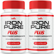  2 Pack Iron Pure Plus Advanced Male Pills Formula IronPure Supplement 120Ct 