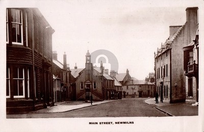 E Ayrshire Scotland Main Street Newmilns c1930's RPPC Photo Postcard COPY