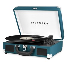 Victrola Journey - Bluetooth Suitcase Record Player - Blue 1SFA, Coral