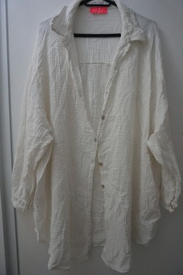 Monday Afernoon Made in Italy Bluse Tunika Weiß Einheitsgröße gut erhalten
