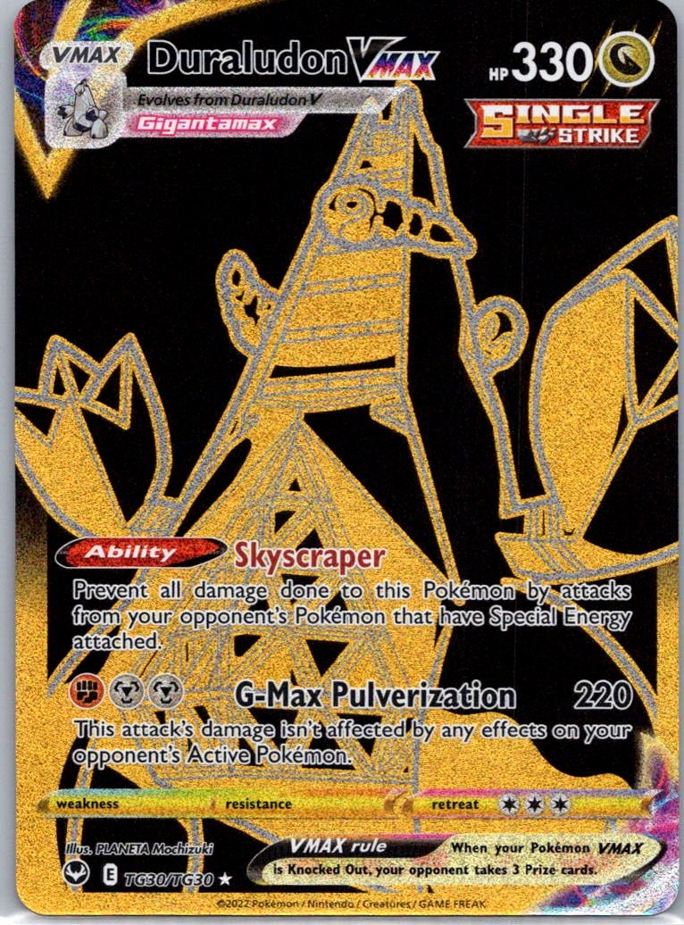 Pokemon TCG Duraludon VMAX TG30 Silver Tempest Holo NM