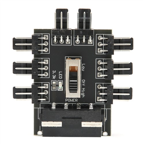 Fan Hub 3‑Pin Power Supply 1 to 8 Splitter for Computer Cooling Power Supply - Afbeelding 5 van 10