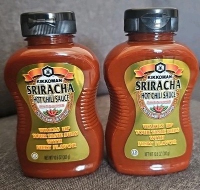 2 Kikkoman Sriracha Hot Chili Sauce Hot Sauce 10.6oz Each