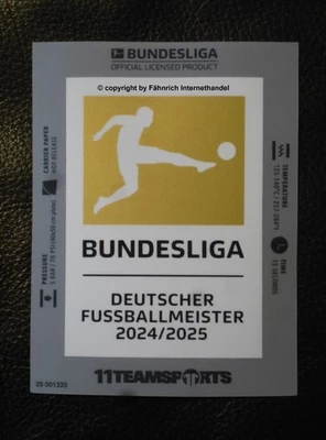 11TEAMSPORTS BUNDESLIGA BADGE PATCH LOGO DEUTSCHER FUßBALLMEISTER 24/25 BAYERN MÜNCHEN TRIKOT