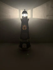 Musical Lighted Lighthouse Light Clock - A Thermometer