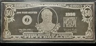 $50 Bill Quarter Pound 999 Fine Silver 3.98oz Bar Bank Note -4oz Washington Mint