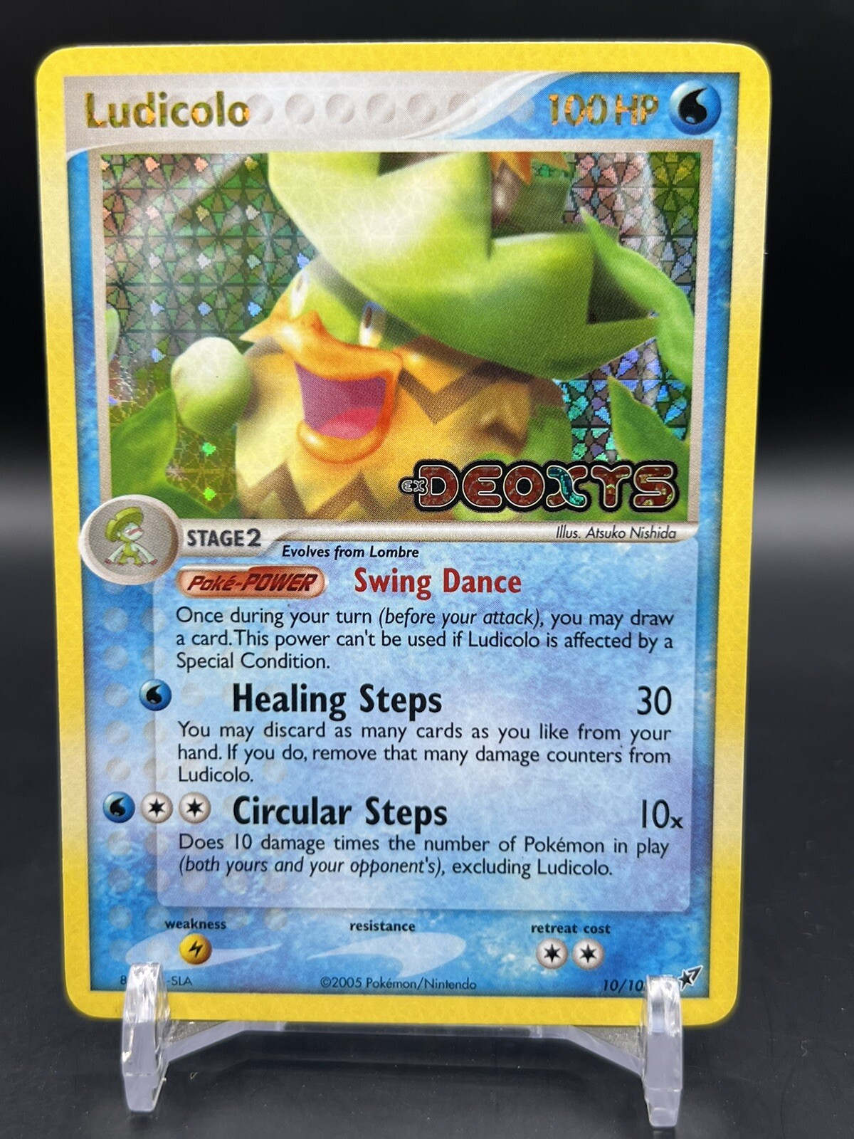 Ludicolo 10/107 Stamped Reverse Holo Rare EX Deoxys Pokemon TCG NM