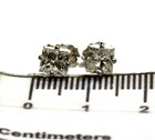14k white gold 1.28ct SI2 I1 H clarity enhanced princess diamond stud earrings — photo 10