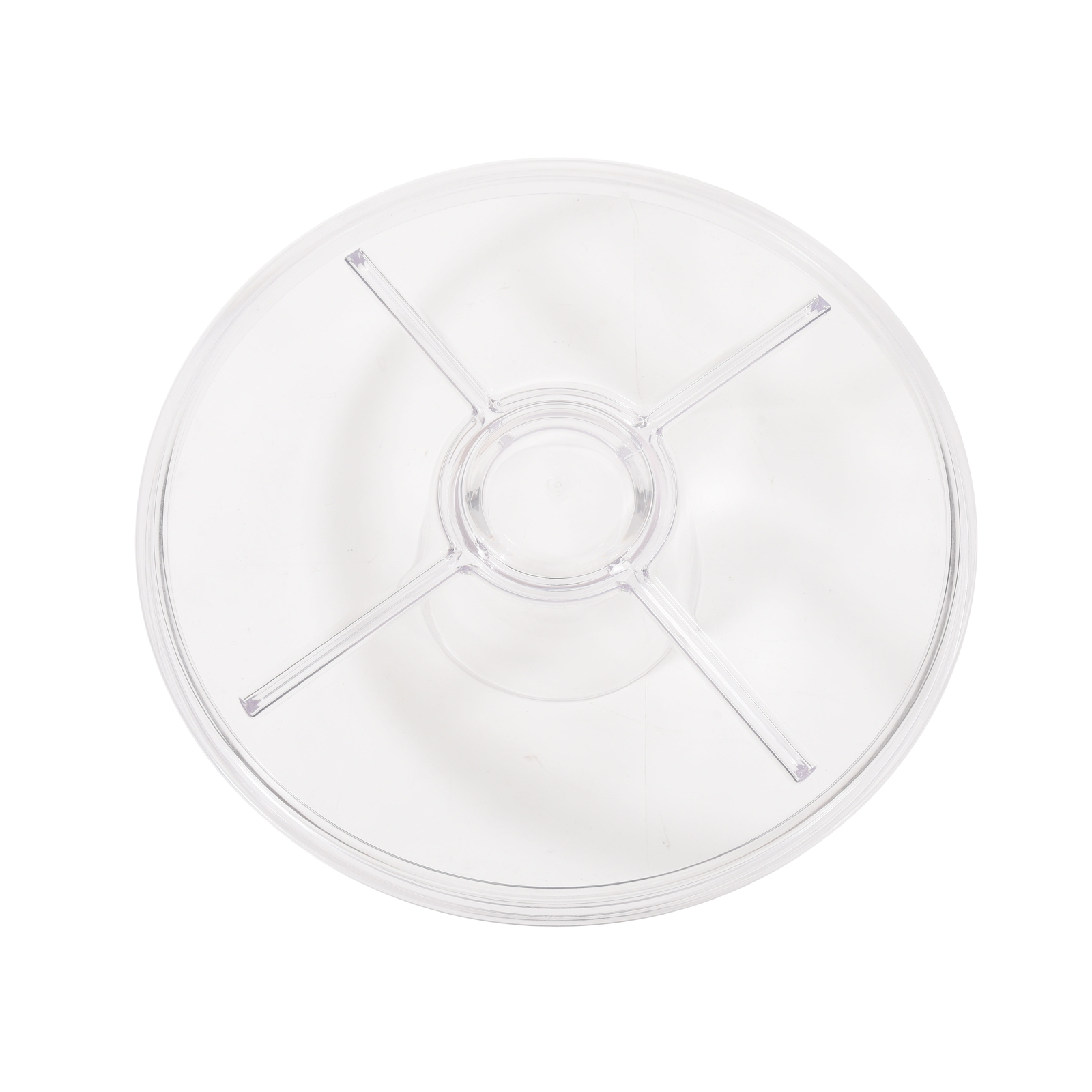 12.25 in Round Acrylic Everyday Cake Stand, Clear Odour Resistant Cake Stand