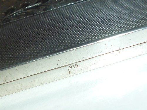Vintage Old 835 " Argento " Compatto W.Beautiful Fiore Engravings - Scatola - Bild 6 von 9