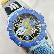 Rare Adidas 10-0021 Blue Men  s Watch, New Battery