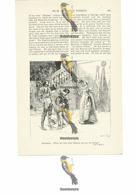 Benedick, Viel Lärm um nichts, Buchillustration (Druck), 1891