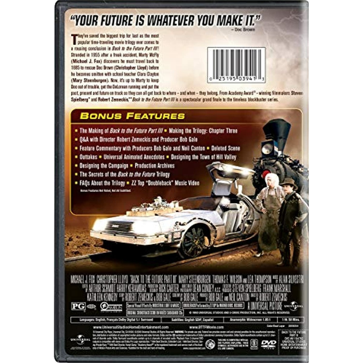 Back to the Future Part III (DVD, 1990) for sale online | eBay