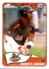 2016 Rochester Red Wings Choice #20 Kennys Vargas Morovis Puerto Rico PR Card