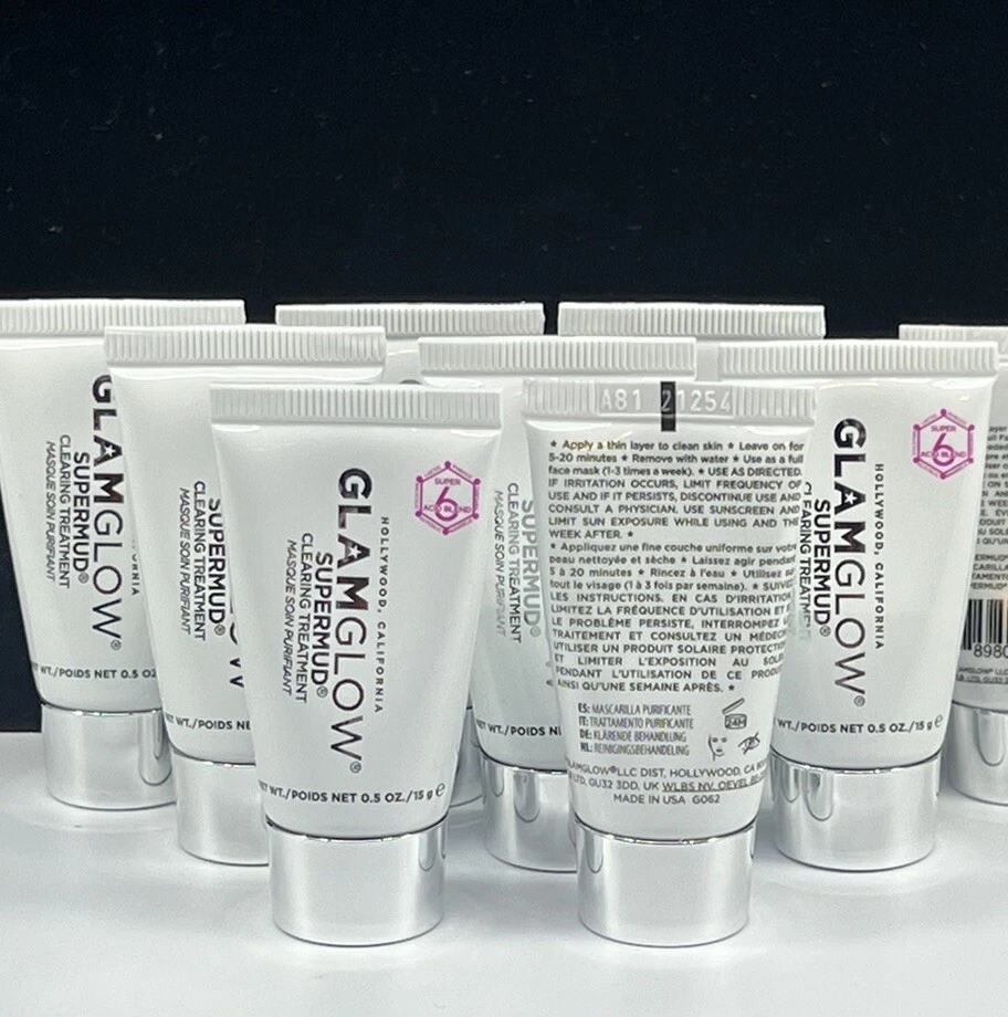 GLAMGLOW Supermud Clearing Treatment Mask .5oz New Factory Sealed Travel Size X1 - Image 4 of 4