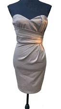 Forecast Champagne Color Strapless Evening Dress Womens Size 6 Worn Once
