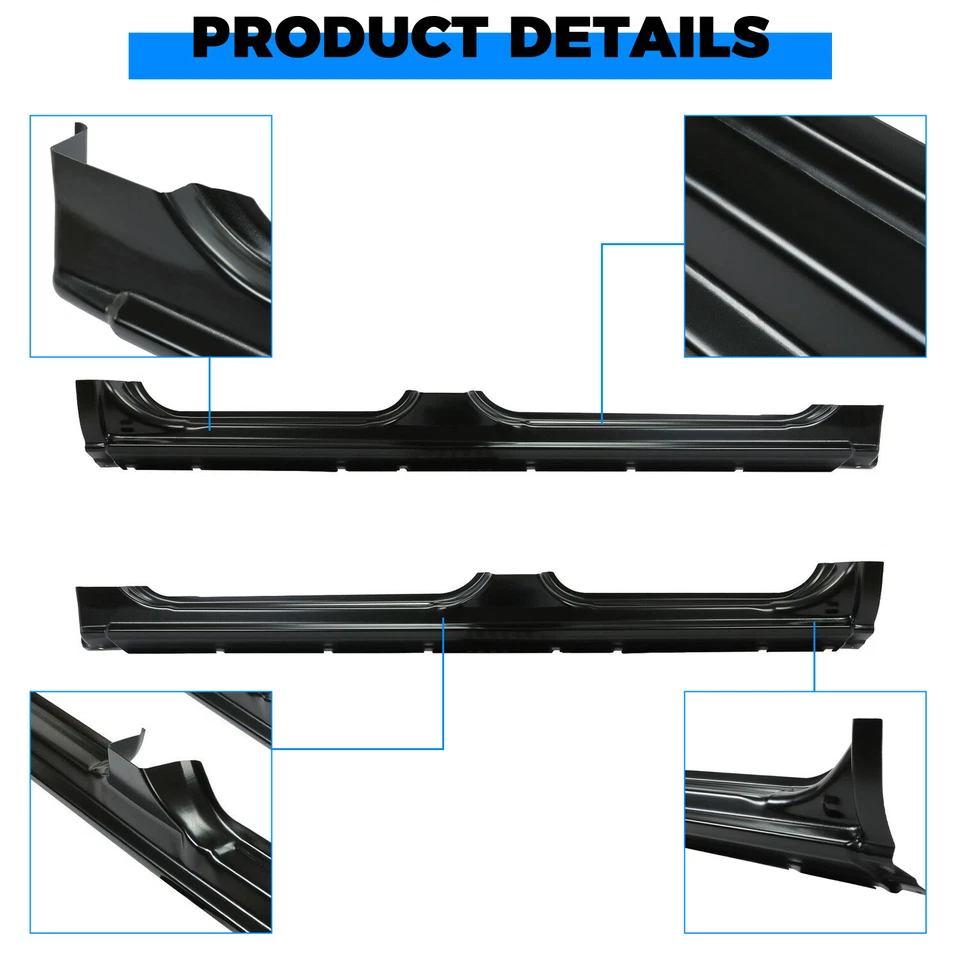 Rocker Panels FOR 99-07 Chevy Crew Cab Silverado GMC Sierra 4 Door Pickup PAIR Foto 4 de 4