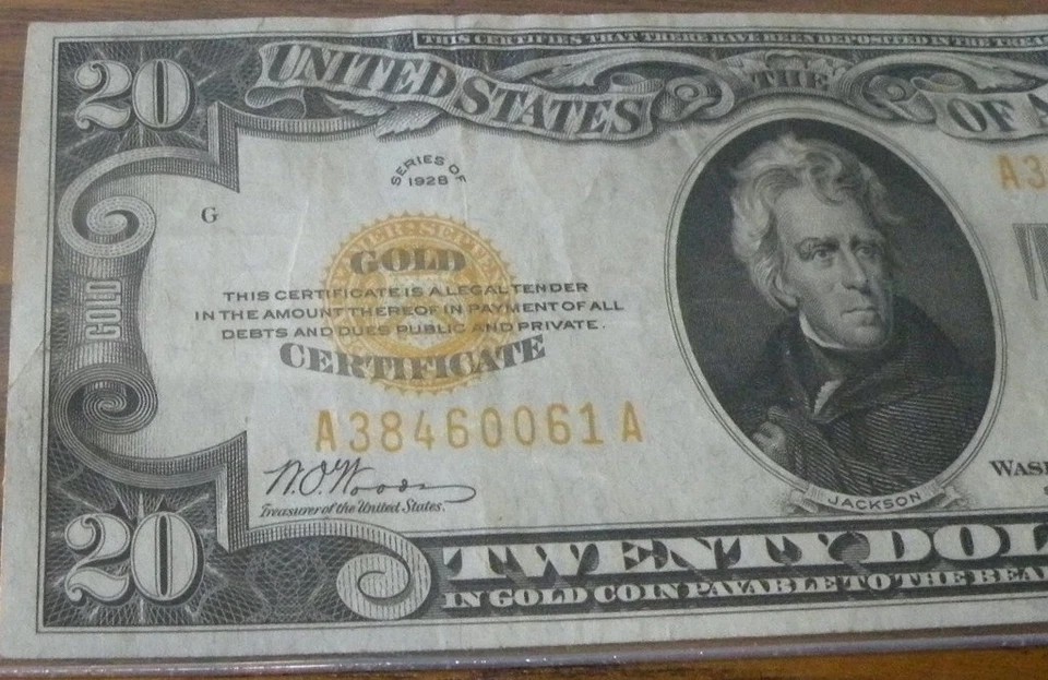 1928 $20 Gold certificate PCGS Currency grade of 30 Very Fine - Image 3 of 4
